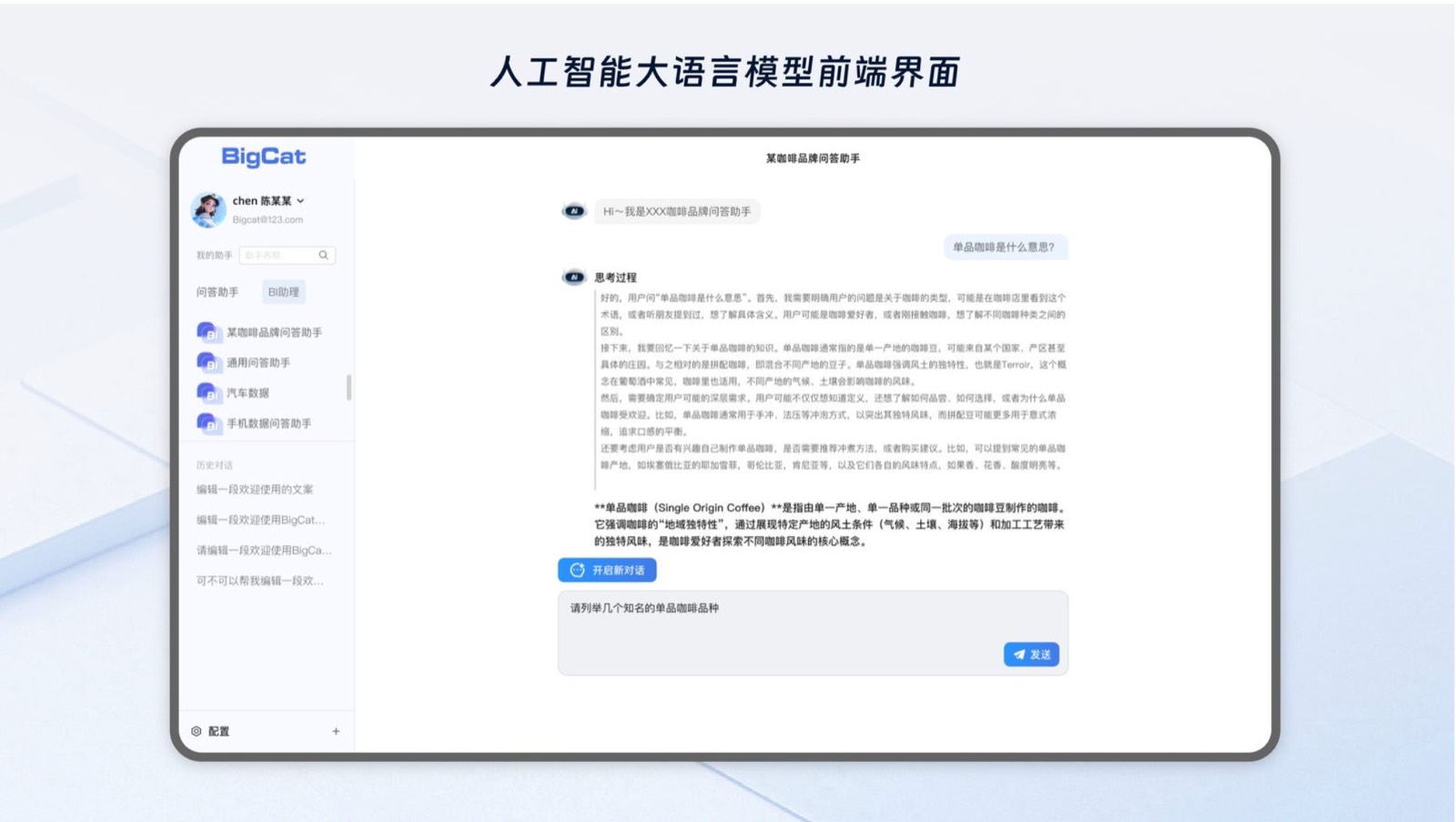 BigCat 智能问答前端界面