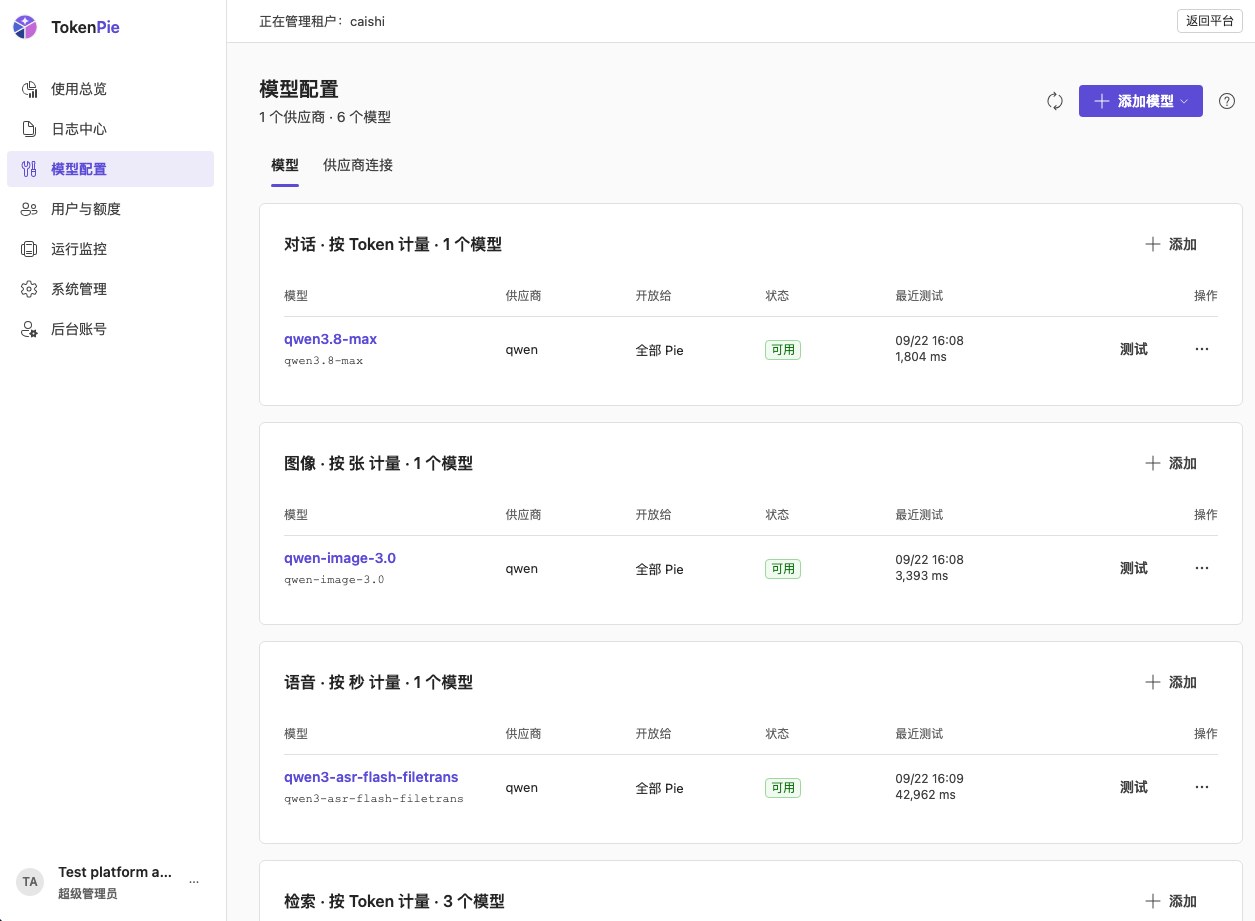 模型配置：多模型统一纳管